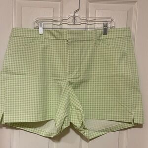 Old Navy Light Green Checkered Women's Shorts